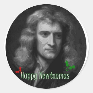 Sticker Rond Happy Newtonmas !