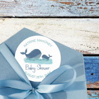 Happy Whale Personnalisé Baby shower Garçon