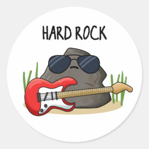 Sticker Rond Hard Rock Funny Geology Music Pun