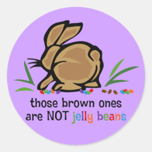 Sticker Rond Haricots Brown à la gelée