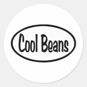 Sticker Rond Haricots cool ovale