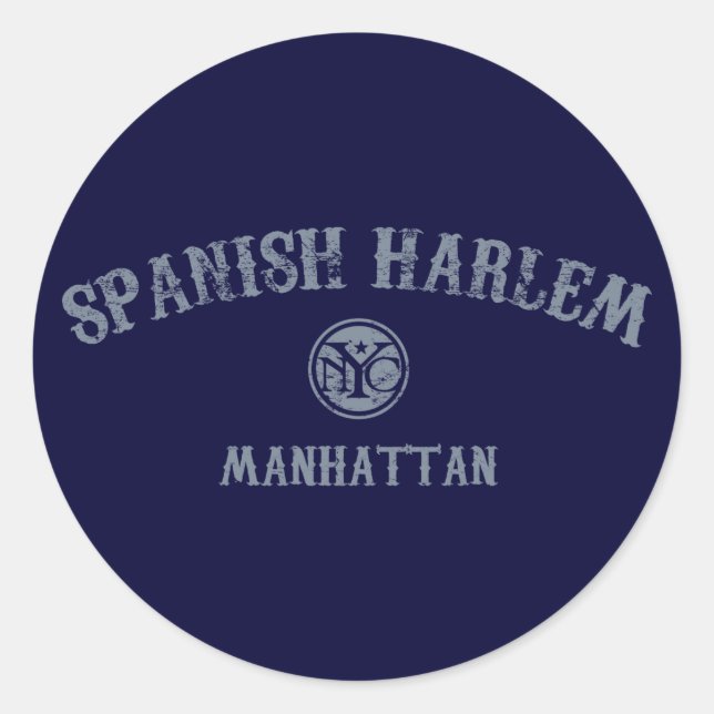 Sticker Rond Harlem espagnol (Devant)