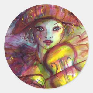 STICKER ROND HARLEQUIN