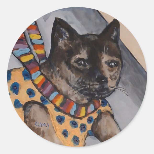 Sticker Rond Harley fait des zoomies (Devant)