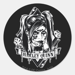 Sticker Rond Harley Quinn Badge