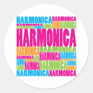 Sticker Rond Harmonica colorée