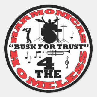 Sticker Rond Harmonicas pour les sans-abri