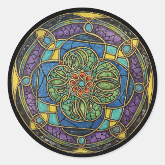 Sticker Rond Harmonie En Verre Lumière