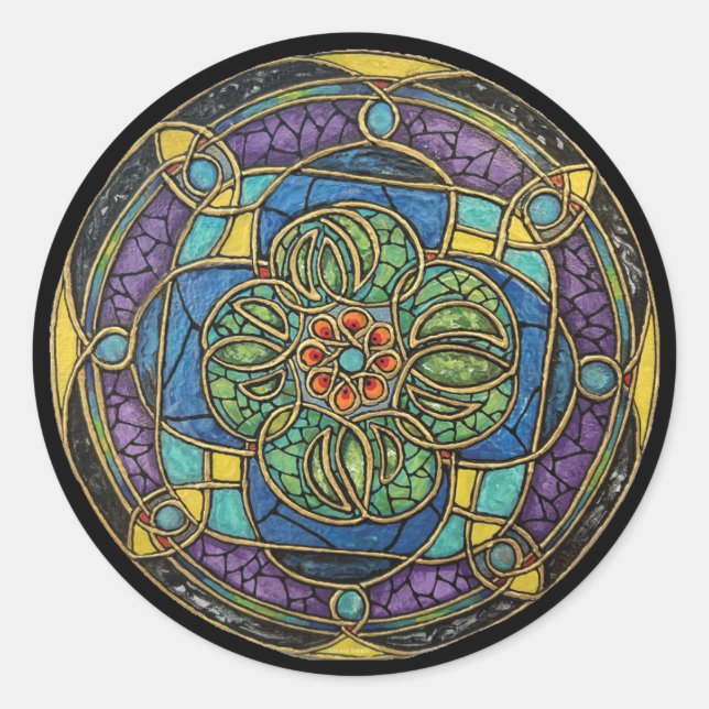 Sticker Rond Harmonie En Verre Lumière (Devant)