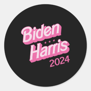 Sticker Rond Harris 2024 Black S Joe Kamala drôle Président