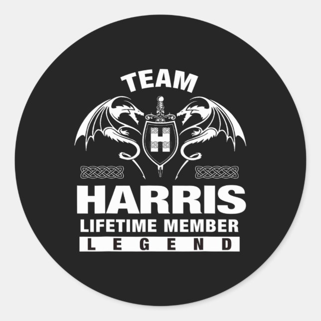 Sticker Rond Harris Cadeaux membres à vie (Devant)