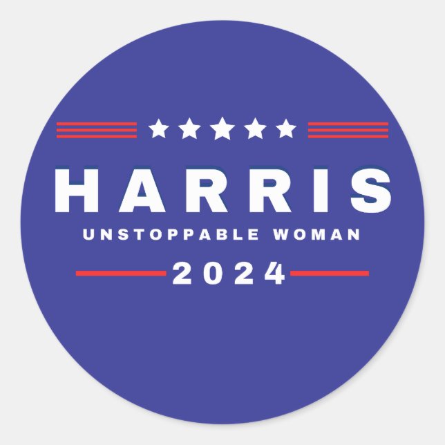 Sticker Rond Harris Femmes imparables | Élection 2024 (Devant)