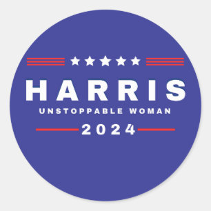 Sticker Rond Harris Femmes imparables Élection 2024