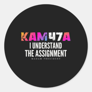 Sticker Rond Harris Kam47a Je Comprends Le Mème D'Ignorance