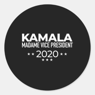 Sticker Rond Harris Madame la Vice-présidente 2020 Joe Biden Vp