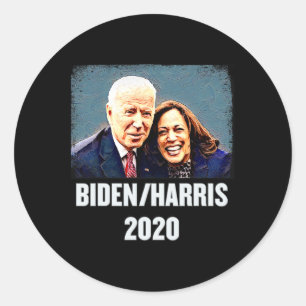Sticker Rond Harris Victory Portrait Joe Biden Kamala Harris 20