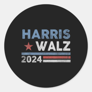 Sticker Rond Harris Waltz 2024 Election Kamala Harris Tim Waltz