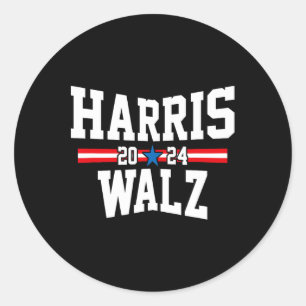 Sticker Rond Harris Waltz 2024 Election Kamala Harris Tim Waltz