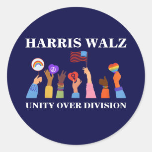 Sticker Rond Harris Waltz 2024 Unité sur division