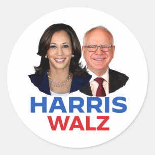 Sticker Rond Harris Walz 2024