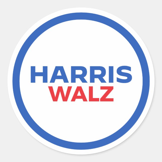 Sticker Rond Harris Walz 2024 (Devant)
