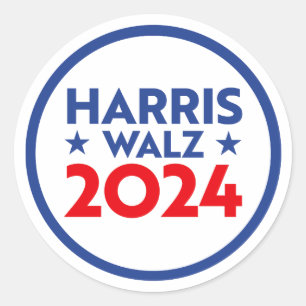Sticker Rond Harris Walz 2024