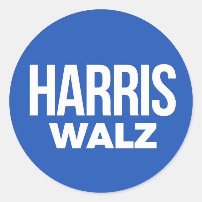 Sticker Rond Harris Walz 2024 (Devant)
