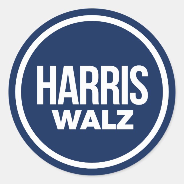 Sticker Rond Harris Walz 2024 (Devant)