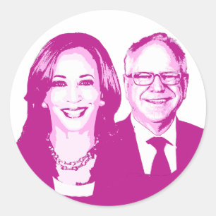 Sticker Rond Harris Walz 2024