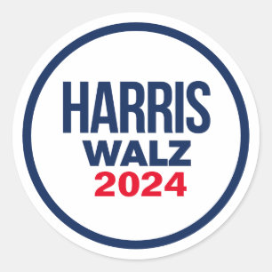 STICKER ROND HARRIS WALZ 2024