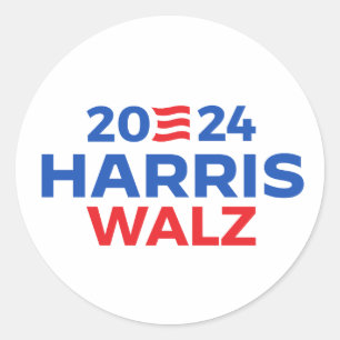 Sticker Rond Harris Walz en 2024