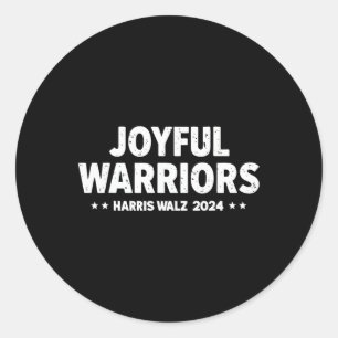 Sticker Rond Harris Walz Joyful Warriors Kamala Harris Tim Walz