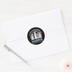 Sticker Rond Harris Walz Waltz 2024 Unité sur division