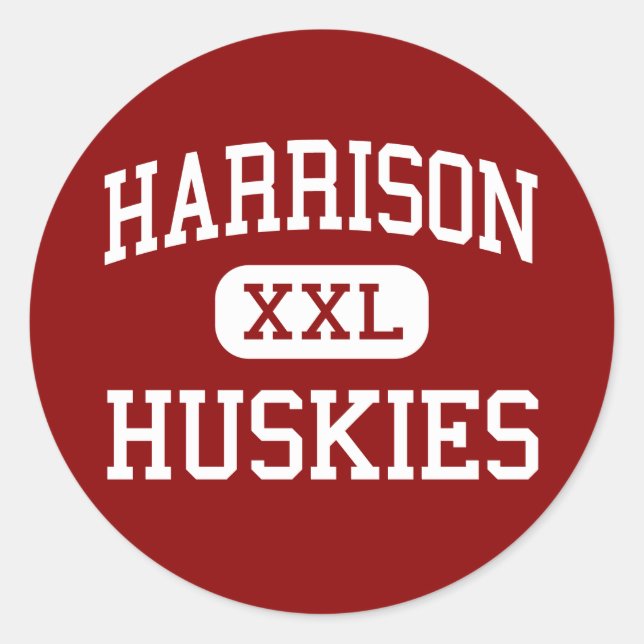 Sticker Rond Harrison - Huskies - High - Harrison New York (Devant)