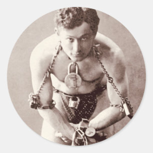 Sticker Rond Harry Houdini (c.1899)