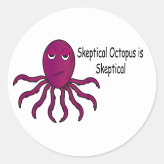 Sticker Rond Harry la pieuvre sceptique