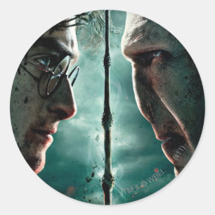 Sticker Rond Harry Potter 7 Partie 2 - Harry vs Voldemort