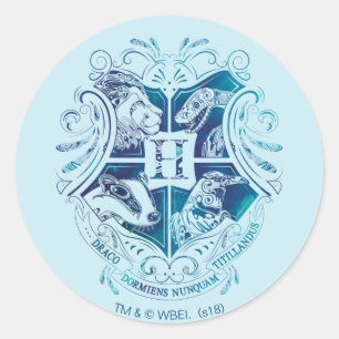 Sticker Rond Harry Potter   Aguamenti HOGWARTS™ Crest