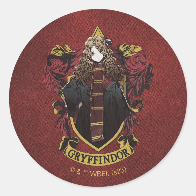 Sticker Rond HARRY POTTER™ | Anime Hermione House Crest (Devant)