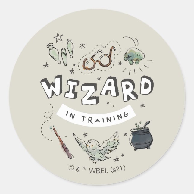Sticker Rond HARRY POTTER™ | Apprenti Sorcier (Devant)
