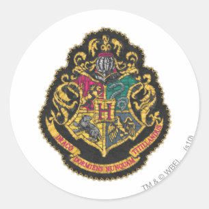Sticker Rond Harry Potter   Blason de Poudlard