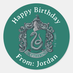 Sticker Rond Harry Potter Blason de Serpentard Vert