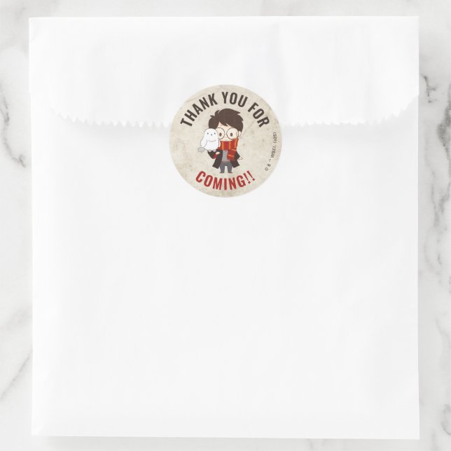 Sticker Rond HARRY POTTER™ Caractère Arc magique Anniversaire (Sac)