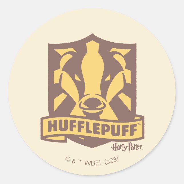 Sticker Rond HARRY POTTER™ | Été Magique HUFFLEPUFF™ Crest (Devant)