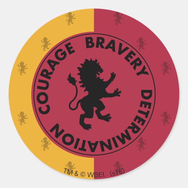 Sticker Rond Harry Potter | GRYFFINDOR™ House Portraits Graphic (Devant)