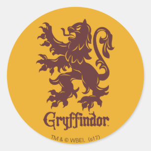 Sticker Rond Harry Potter Gryffindor Lion Graphic