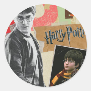 Sticker Rond Harry Potter hier et aujourd'hui
