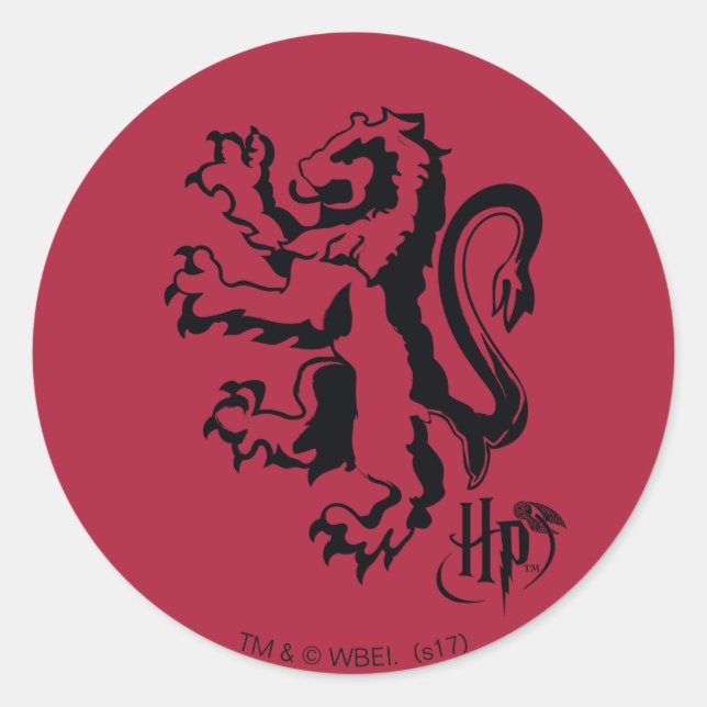 Sticker Rond Harry Potter | Icône Lion Gryffindor (Devant)