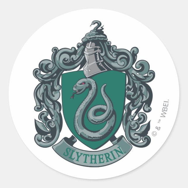 Sticker Rond Harry Potter | Slytherin Crest Green (Devant)