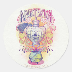 Sticker Rond Harry Potter Spell   Amortentia Love Potion Boutei